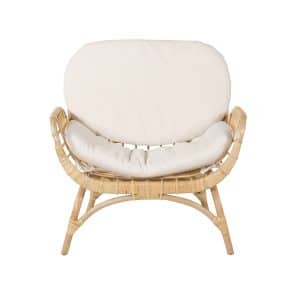 VENTURE DESIGN Moana loungestol - hvid hynde, natur bambus og rattan
