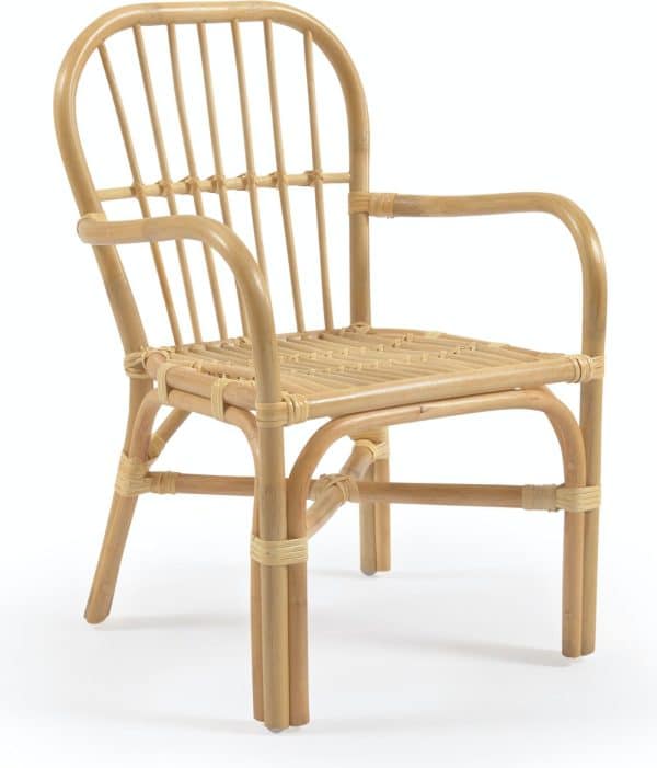 Marzieh, Børne stol, colonial, vintage, naturlige fibre by LaForma (H: 63 cm. B: 40 cm. L: 42 cm., Natur)
