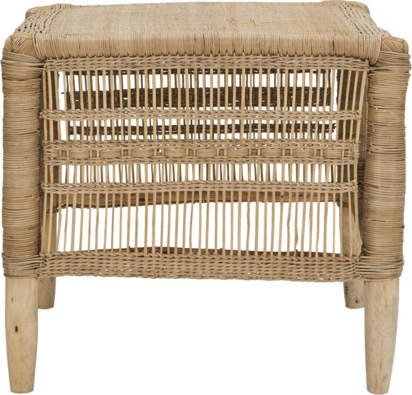 House Doctor - Skammel - Rika - Rattan - Natur - 40x45x45 Cm