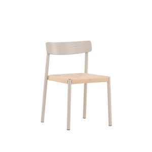 VIND KOLLEKTION Malmön spisebordsstol - beige rattan og greige MDF/stål