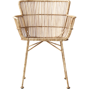 Spisebordsstol, HDCuun, Natur - Nature / Rattan , Frame: Iron / l: 60 cm, w: 62 cm, h: 80 cm