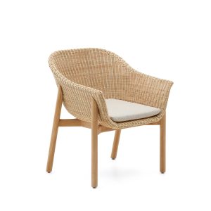 KAVE HOME Galea stol i FSC 100% massivt teaktræ og syntetisk rattan