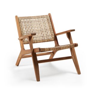KAVE HOME Grignoon lænestol, m. armlæn - natur polyrattan og akacietræ