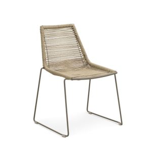 Maui havestol - rattan og stone grå metal