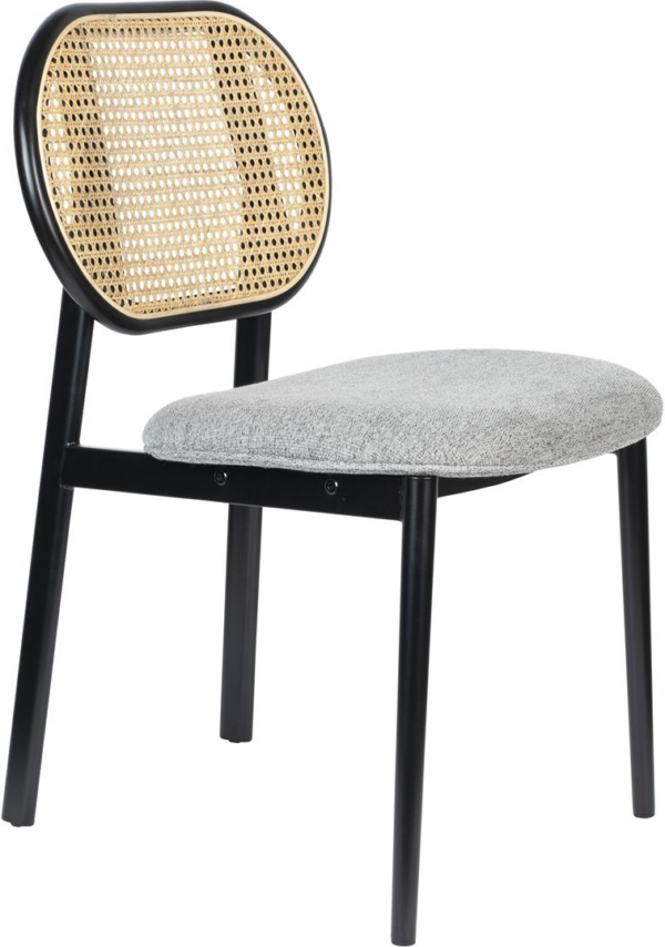 Spike, Spisebordsstol, Antracit/Grå, Rattan (L: 57,8 x H: 81,5 x B: 45,6 cm.)