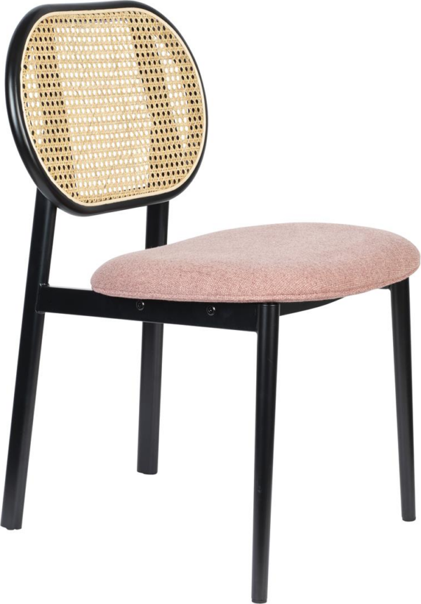 Spike, Spisebordsstol, Antracit/Pink, Rattan (L: 57,8 x H: 81,5 x B: 45,6 cm.)
