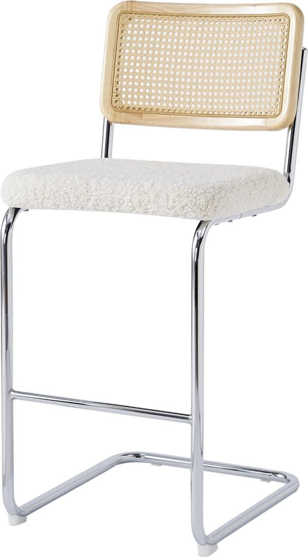 Barstol Nordlys Furniture Tabsofia i hvid rattan med 75 cm siddehøjde - H100 B49 D58