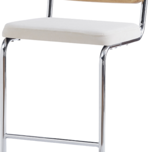 Barstol Nordlys Furniture Tabsofia rattanstol med beige polstring og sorte metalben H100 x B49 x D58 cm