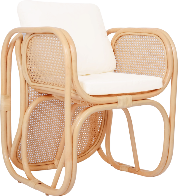 Loungestol, armstol Nordlys Furniture Morotai naturflet rattan H71xB58xD61 cm