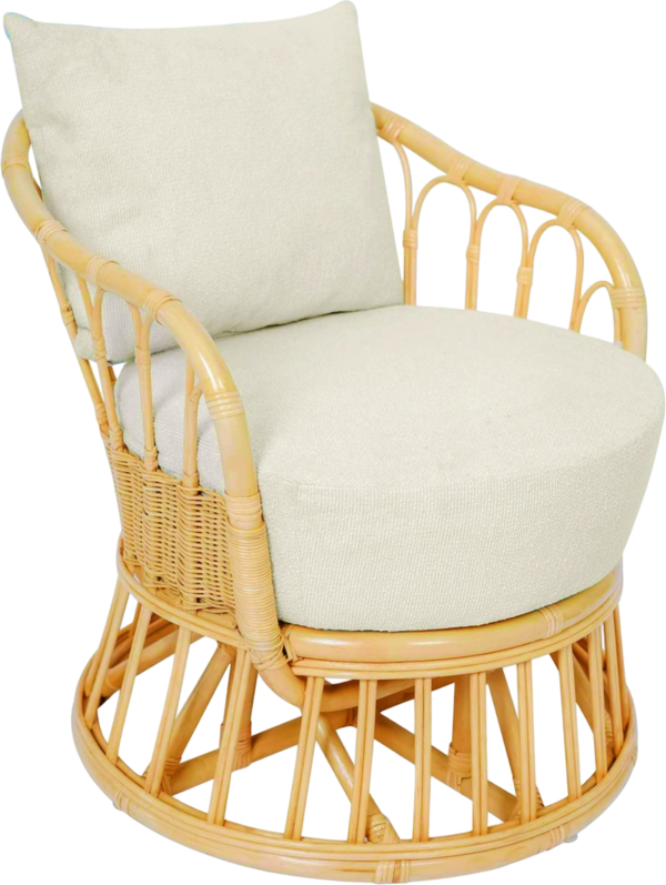 Loungestol lounge stol Nordlys Furniture Palopo, brun rattan, skandinavisk minimalistisk design, FSC-certificeret