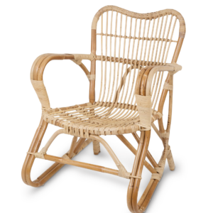 Rattan Stol Natur Lav Ryg B60xH40xSH42