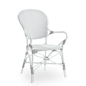 Sika Design Isabell Exterior Cáfestol m/ Armlæn - Hvid