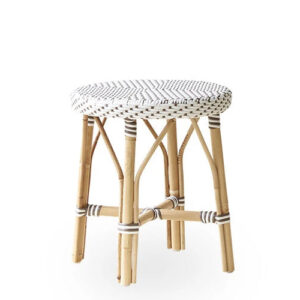 Sika Design Simone Skammel - Hvid - Hvid med capuccino Dot