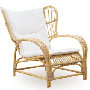 Sika Design Teddy Exterior Lænestol - Natural - Inkl. Hynde - Tempotest White