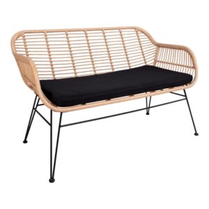 Toscana sofa i naturlig PE rattan og med hynde i polyester.