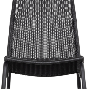 Udendørs gyngestol WOOOD Tom med sort rattan og metalramme - vandtæt & robust H97xB51xD95 cm