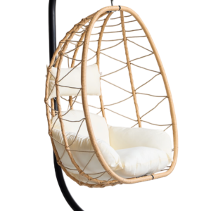 Udendørs hængestol Nordlys Furniture Venice håndflettet natur rattan med ergonomisk pude og stålstand