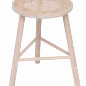 NORDLYS Itami skammel, rund - natur rattan og fyrretræ (Ø31)