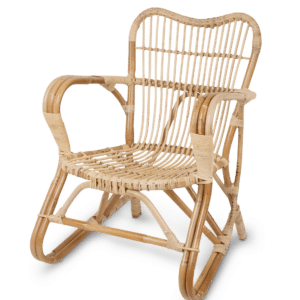 Rattan Stol Natur Lav Ryg B60xH40xSH42