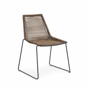 Maui havestol - rattan og antracitgrå metal