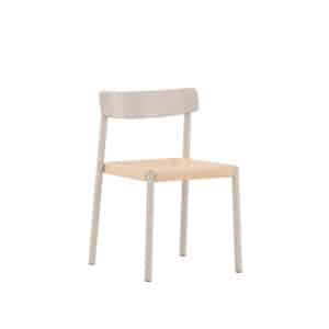 VIND KOLLEKTION Malmön spisebordsstol - beige rattan og greige MDF/stål