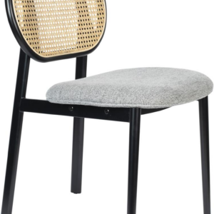 Spisebordsstol Spisestuestol Zuiver Spike Rattan Polstret Antracit Grå